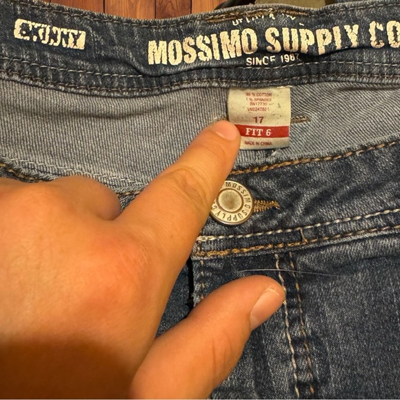 Mossimo Vintage Navy Blue Dark Wash Jeans Worn Holy Rock Emo Plus Size Denim - Picture 6 of 6